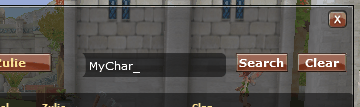 The rankings name search box